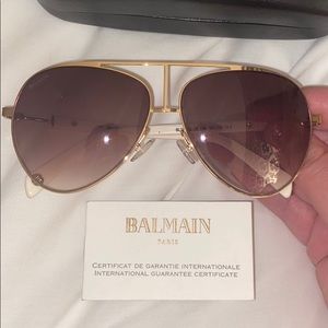 Authentic Balmain Oversized Aviator Sunglasses